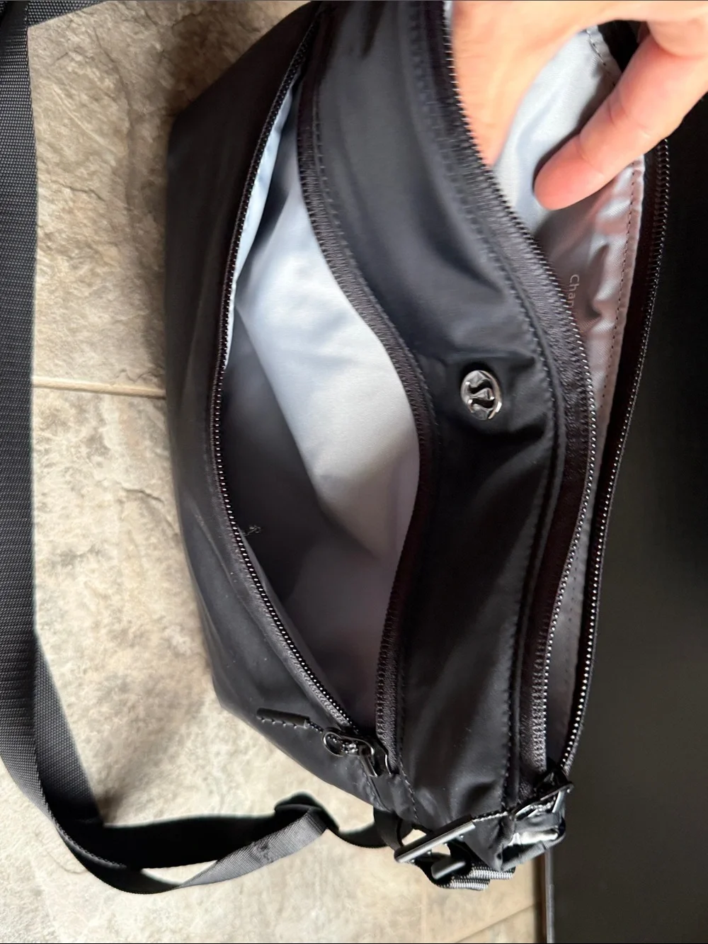 lululemon athletica Black Crossbody Messenger Bag